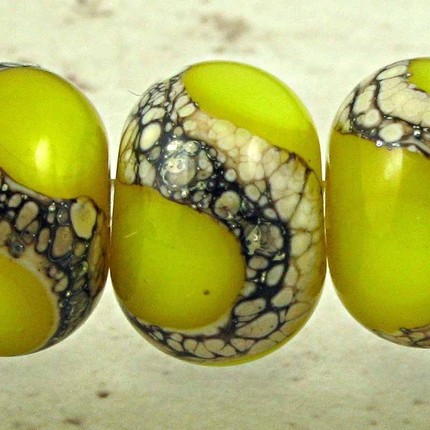 Lemon Drops Lampwork Glass Beads